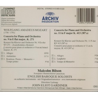 MOZART - Bilson - Concerto pour piano et orchestre n°9 en mi bémol majeu